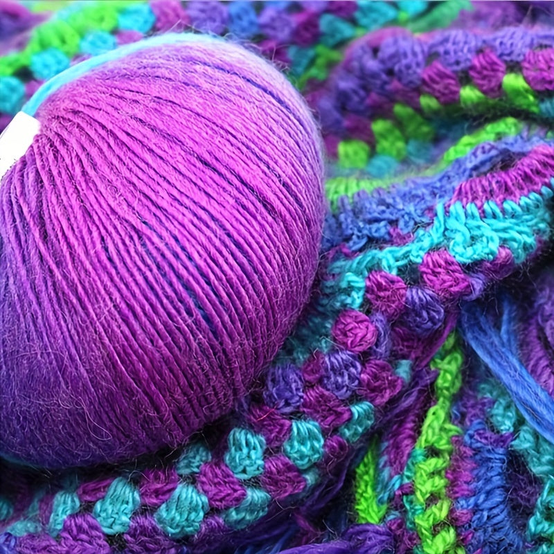 100% Wool Rainbow Yarn for Hand Knitting Gradient Crochet DIY Sweater