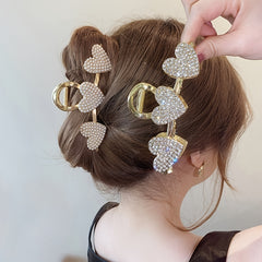 Heart Rhinestone Hair Clips Strong Hold Won't Slip