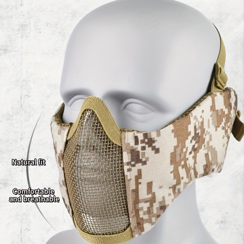 Tactical Headgear & Mesh Face Mask for Outdoor Protection