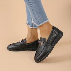 Women's Retro Flat Loafers Slip On Shoes