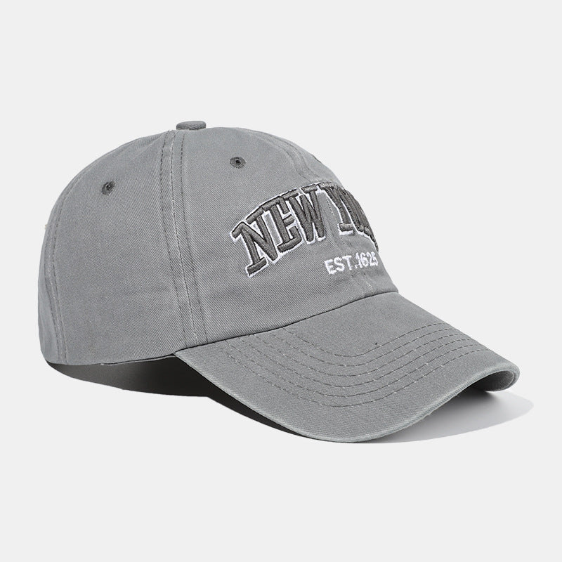 Vintage Washed Distressed Letter Embroidered Cap