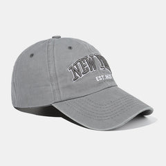 Vintage Washed Distressed Letter Embroidered Cap
