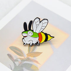 Frog & Bee Pattern Combo Pin for Jackets, Shirts, Backpacks