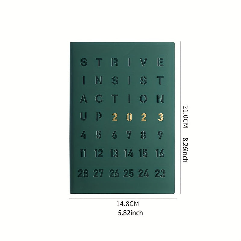 Green A5 Thickened Planner Writing Notebook, 100 Sheets