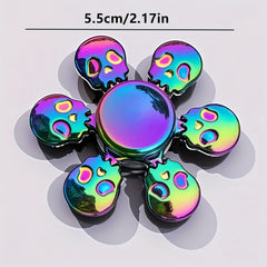 Metal Skull Fidget Spinner Toy Colorful Stress Relief Gift