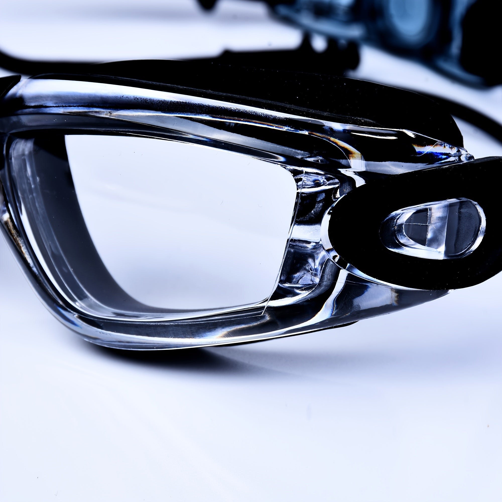 HD Waterproof Swim Goggles w/ Earplugs Ideal for Myopia & Transparent Swimming