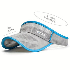 Men's Breathable Mesh Sun Visor Hat Adjustable Sport Cap