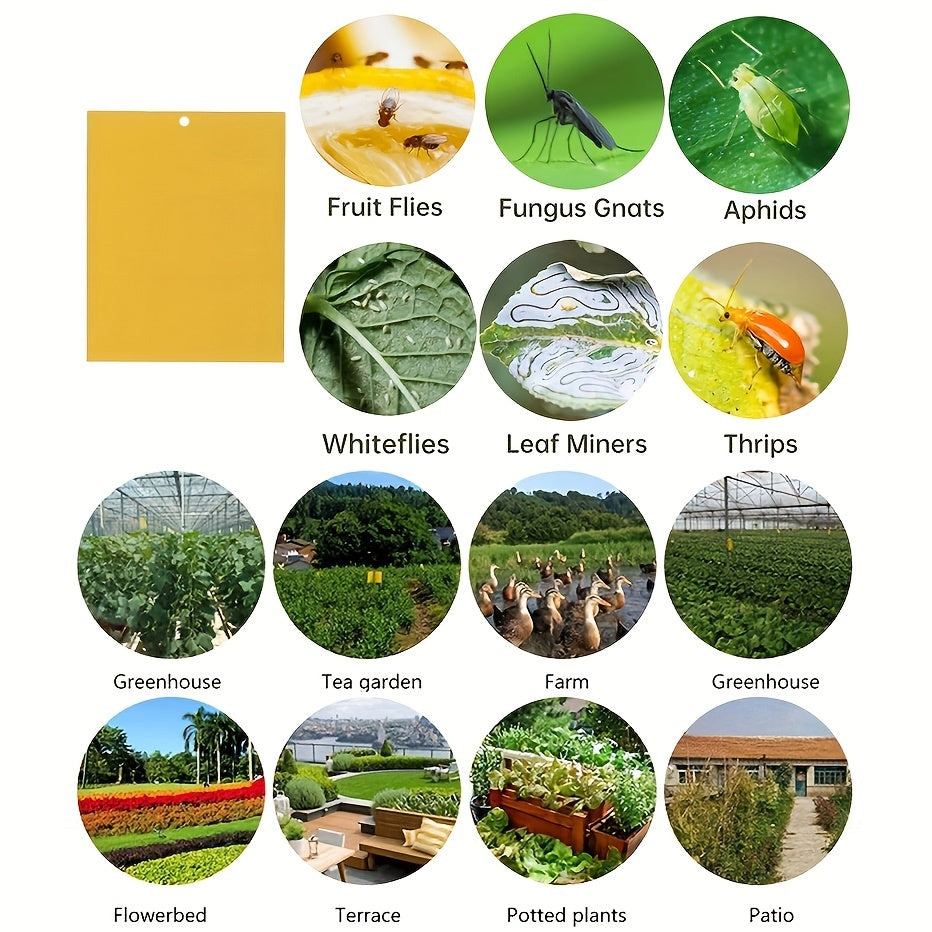 20pcs 15 Yellow Insect Trapping Boards Home Supplies