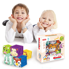 Animal Soft Blocks Stacking Toy for Toddlers - Shape Recognition