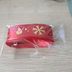 5m Christmas Gift Ribbon Bronzing Diy Decoration Silk Ribbon Flower Art