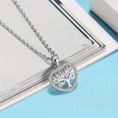 Heart Tree Pendant Necklace With Meaningful Message Card