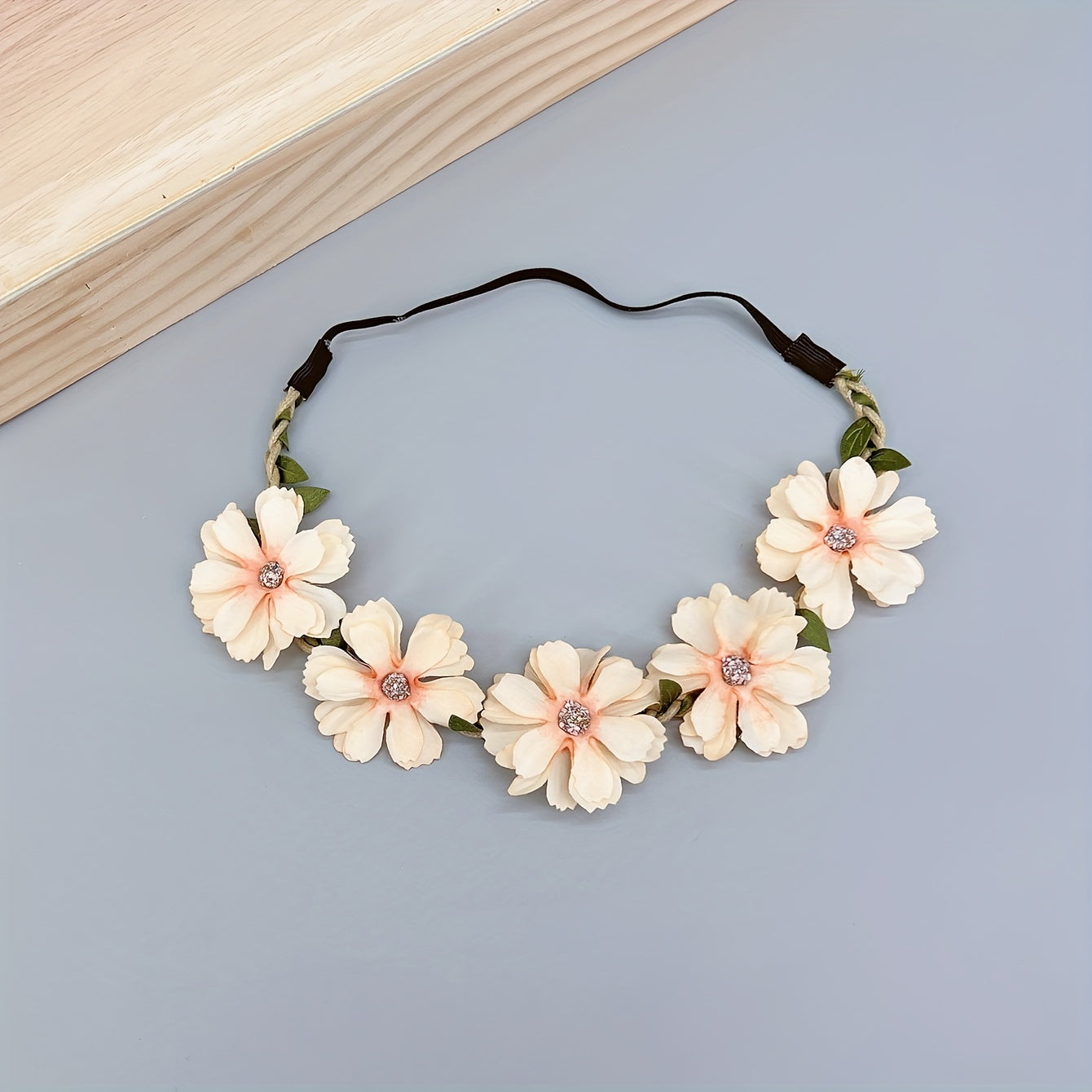 Boho Flower Wreath Hair Band Sweet Garland for Women Girls