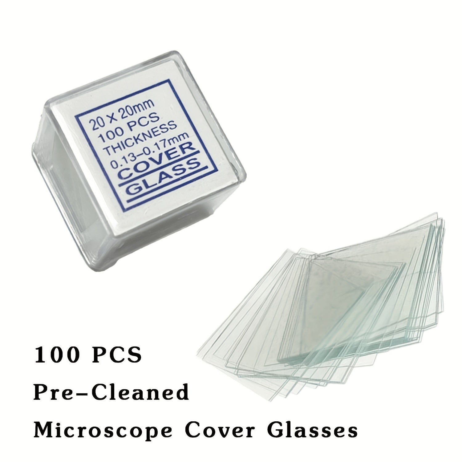 50pcs Microscope Slides & 100pcs Cover Glasses Bundle