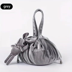 Minimalist Bunny Drawstring Bag for Travel Toiletries