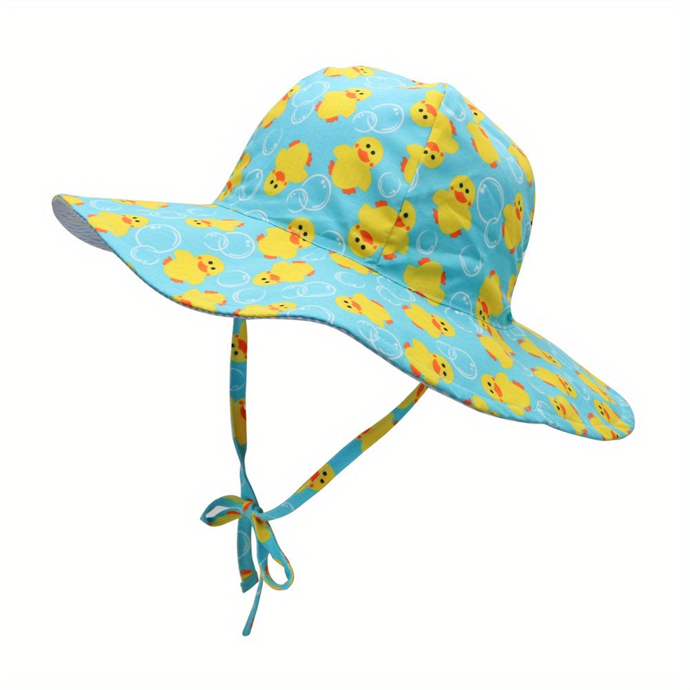 Graphic Print Sun Hat for Teens Adjustable & Breathable