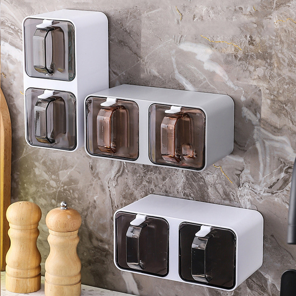 1pc Wall Mounted Seasoning Jar Bottle