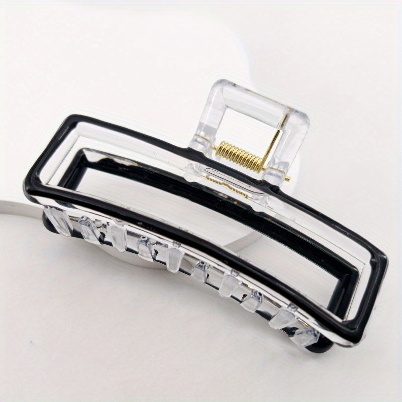 Enamel Painted Hairclip Plastic Hair Claw Hollow Hairclip
