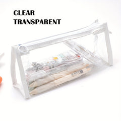 Clear Transparent Marker Pouch with Zipper for Stationery and Makeup