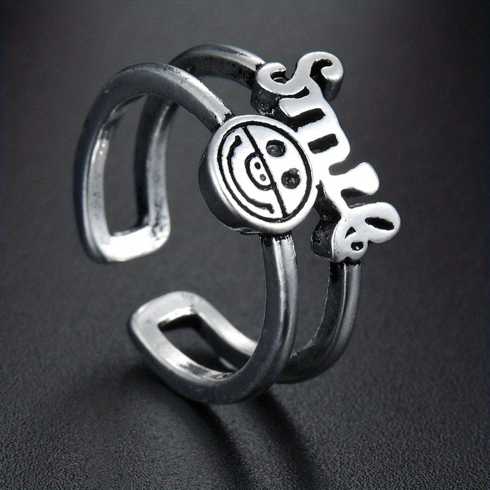 Men's Vintage Flower Snake Hug Ring Punk Metal Boho Party Jewelry