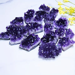 Amethyst Cluster Mineral Specimen Oriental Mysterious Gemstone DIY Jewelry