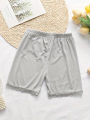 Floral Edges Lounge Shorts Soft Pajamas for Summer