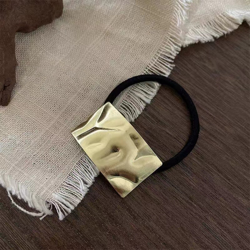 Golden Hair Tie Adult Hair Accessories Ponytail Elastic Band