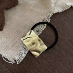 Golden Hair Tie Adult Hair Accessories Ponytail Elastic Band