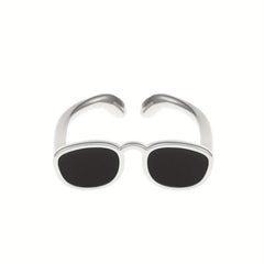 Adjustable Glass Ring 14k Plated Couple Ring