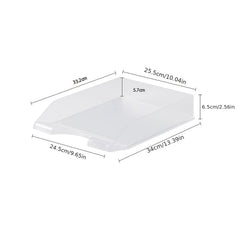 4 Pack Stackable Letter Size Paper Trays for Office Desk