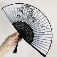 1pc Portable Retro Printed Folding Fan Chinese Style Folding Random