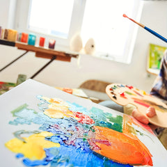 12pcs Art Easel Set with 6 Canvases & 6 Easels