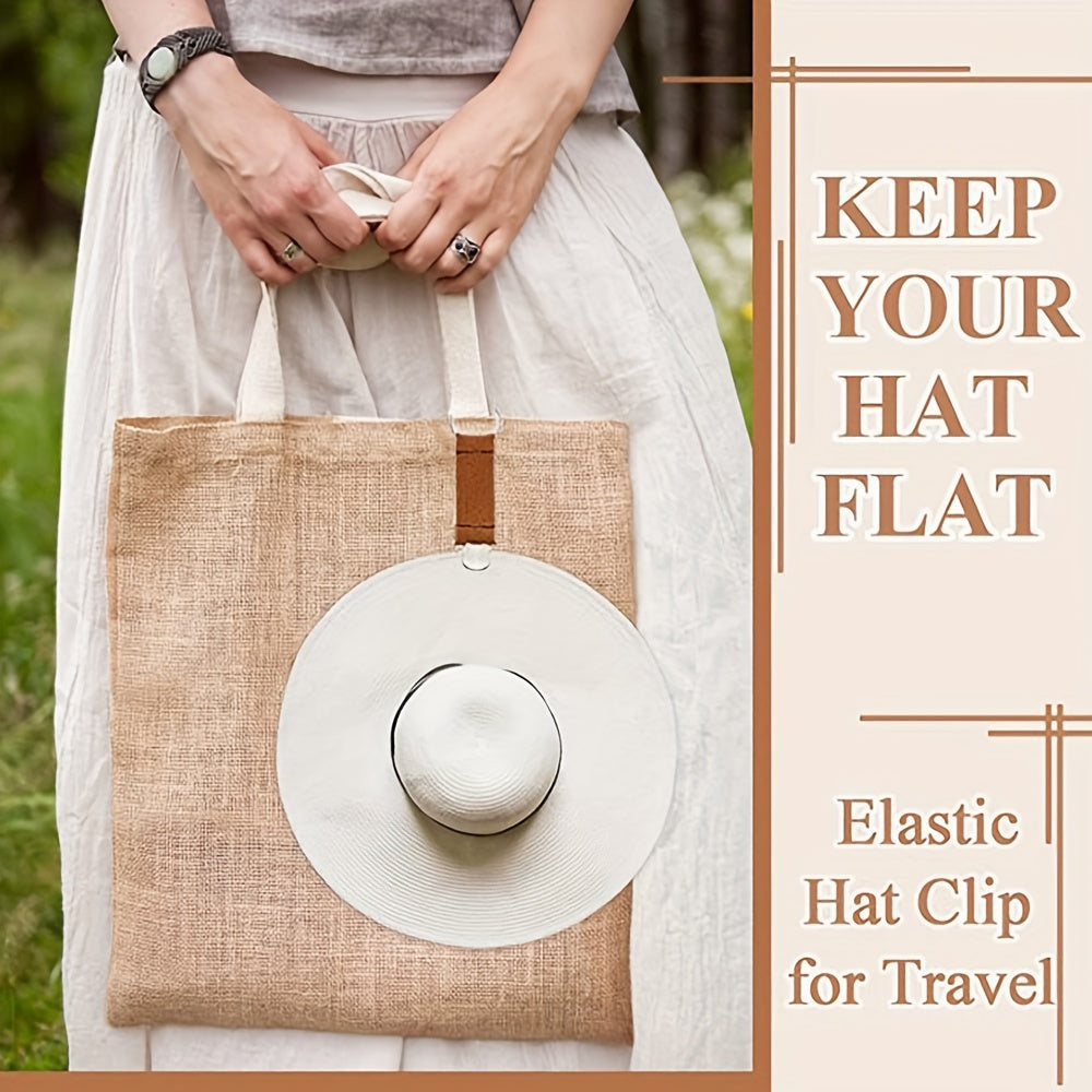 1pc Travel Hat Clip Elastic Hat Holder for Women Men
