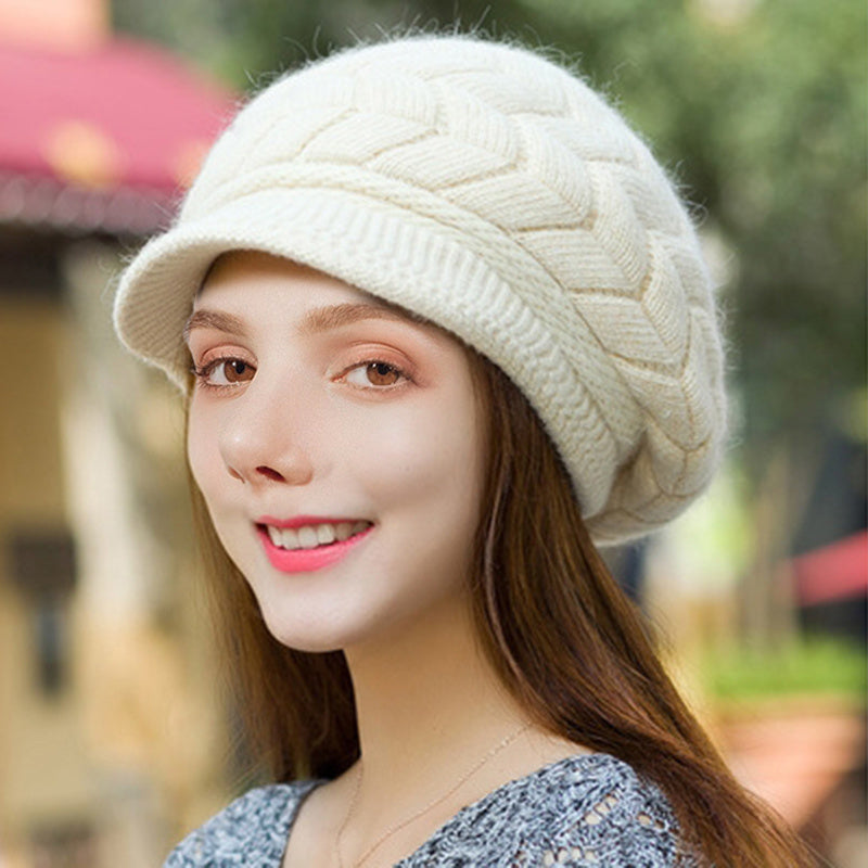 Women's Knitted Beanie Hat Winter Warm Beret Cap