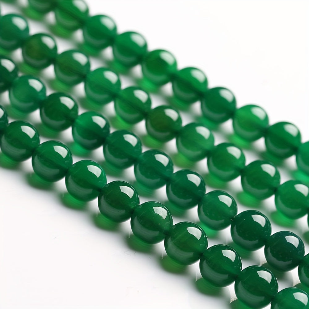 Green Agate Round Loose Beads for DIY Bracelet Bangle Necklace