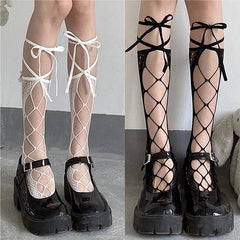 Women's Fishenet Criss Cross Leg Socks