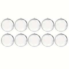 10 Clear Plastic Fillable Christmas Ornaments DIY Crafts Balls Kit