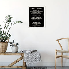 Inspirational Rules of Life Posters 8x10in for Home Office and Classroom Decor