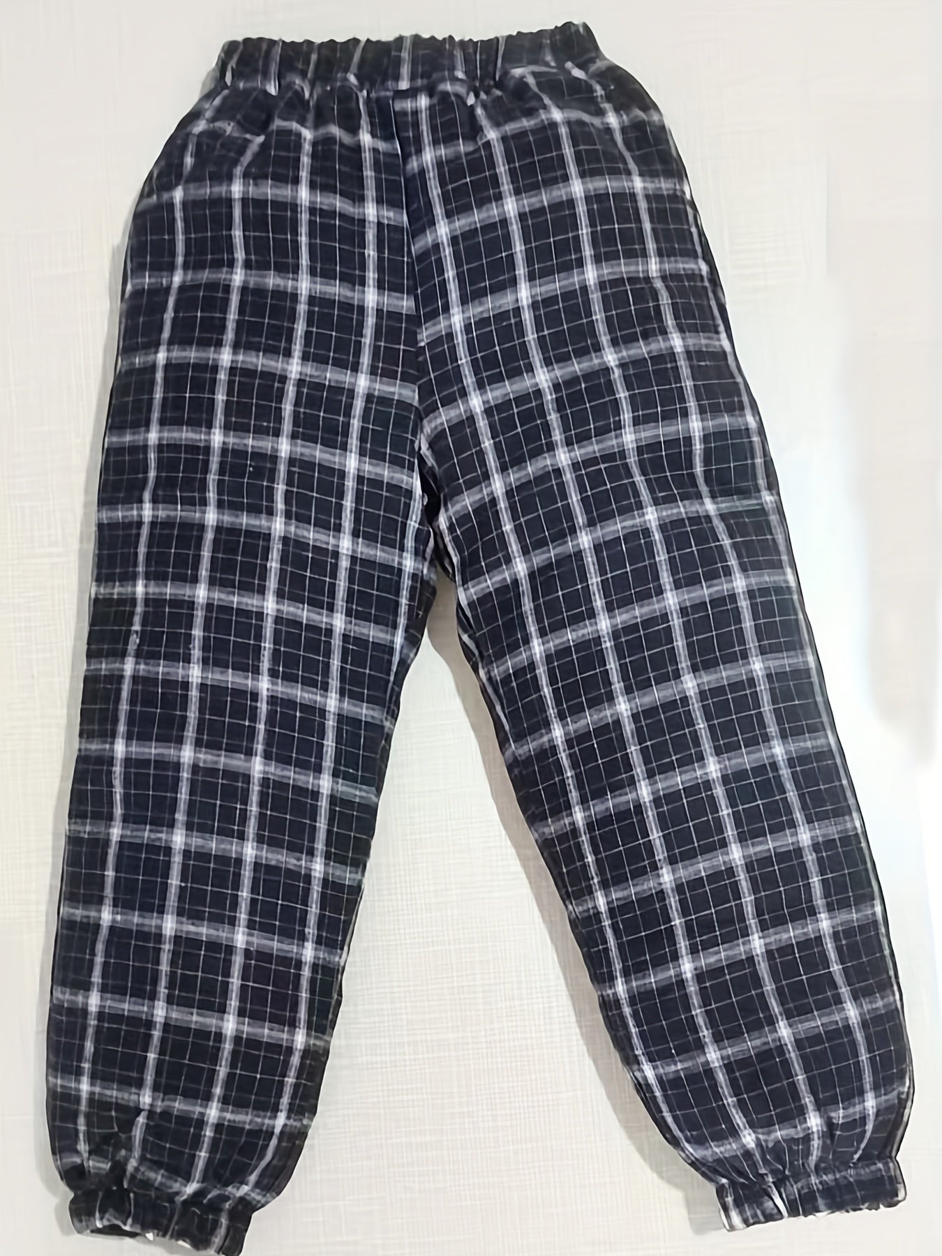 Boys Plaid Pants Bloomers Casual Loose fit Comfortable For Spring And Autumn