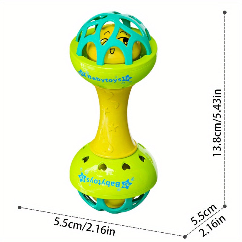 6Pcs Hand Cranked Bell Ball and Tambourine Toys