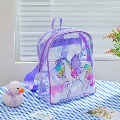Children's Unicorn PVC Transparent Backpack Kindergarten Schoolbag