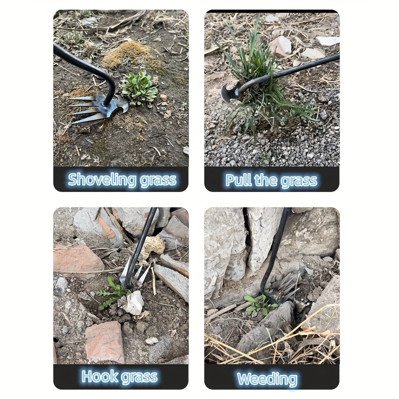 Gardening Hoe Weeding Artifact Manganese Steel Rooted Grass Loose Soil Digging