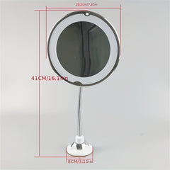 LED Flexible Makeup Mirror 10x Magnifying Mirror With Light