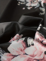 Women's Long Floral Print Kimono Nightgown