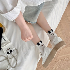 5 Pairs Letter Print Socks Comfy & Mid Tube Socks Women's Stockings
