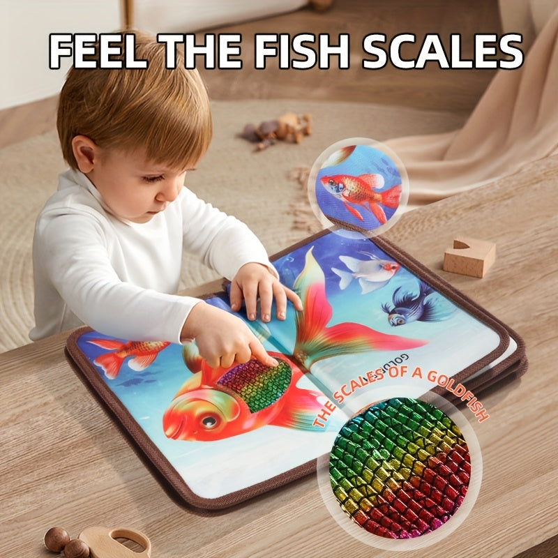 Baby Dino Touch Book Soft Fabric Lifelike Animal Illustrations