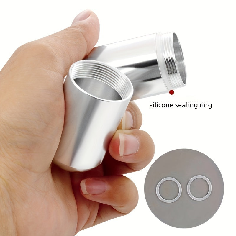 Stainless Steel Waterproof Pill Case Keychain - Outdoor Travel Camping Holder