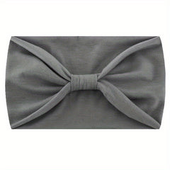 Solid Headband For Women Wide Brim Knotted Sports Yoga Bandana