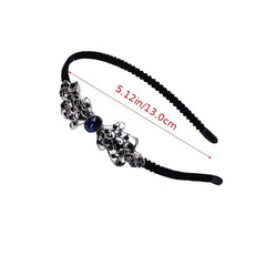 Boho Velvet Crystal Vintage Headband Rhinestone Bow Hair Accessories