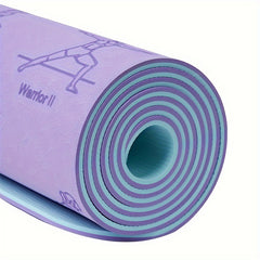 Non-slip TPE Yoga Mat with Guide Line Pattern for Pilates Body Training