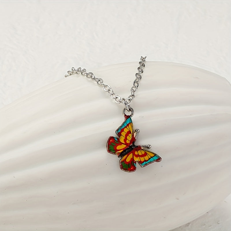 Colorful Butterfly Pendant Chain Anklet Boho Style Adjustable Women Dating Gift